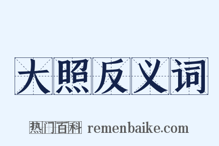 大照反义词是什么意思的图片